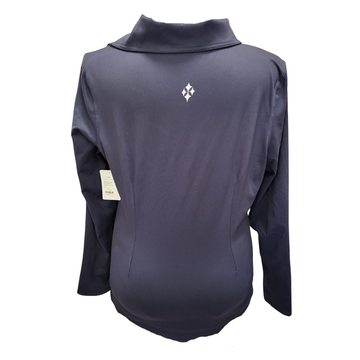 Jofit Navy 1/4 Zip Asymmetrical Pullover Size L MSP $110 - 0