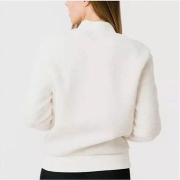 Zyia Women's Flying V Fleece Jacket - Ivory Size L - 0