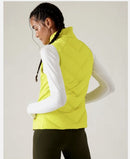 Athleta Inlet Neon Yellow Quilted Vest Size M MSP$149-2
