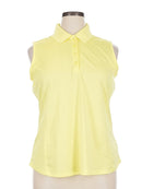 Greg Norman Yellow Polka Dot Sleeveless Golf Polo Size XL-1