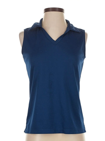 Lady Hagen Tru Navy Sleeveless Golf Polo Size S