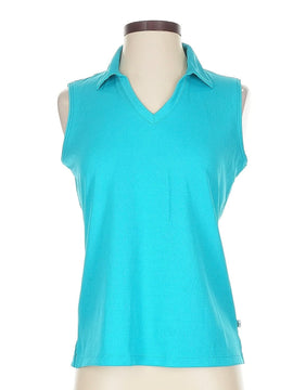 Lady Hagen Teal Sleeveless Golf Polo Size S