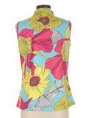 Tail Activewear Colorful Hibiscus Sleeveless Golf Top Size L MSP$92-2