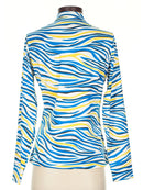 Tail Activewear Kit Long Sleeve Golf Top - Zebra Tails Size S MSP$100-2