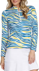 Tail Activewear Kit Long Sleeve Golf Top - Zebra Tails Size S MSP$100-3