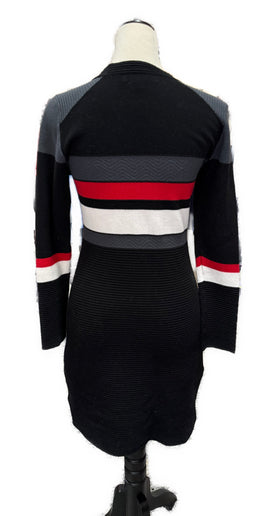 Krimson Klover Black, Red & White Stripe Soothe Sweater Dress Size M MSP$149 - 0