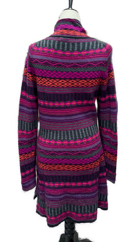 Krimson Klover Pink, Purple & Gray Merino Sweater Dress Size L MSP$119 - 0