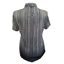 New Jamie Sadock Women's Black Striped Golf Top L MSP$98 - 0