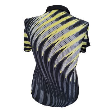 Jamie Sadock Black, Yellow & Gray Crunch Golf Top Size L MSP$93 - 0
