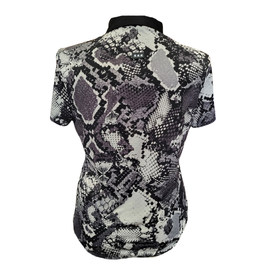 Jamie Sadock Black, White & Gray Snakeskin Print Golf Top Size L MSP$88 - 0