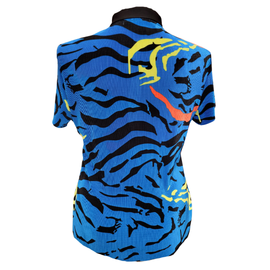 Jamie Sadock Cerulean Blue & Black Crunch Golf Top Size L MSP$93 - 0