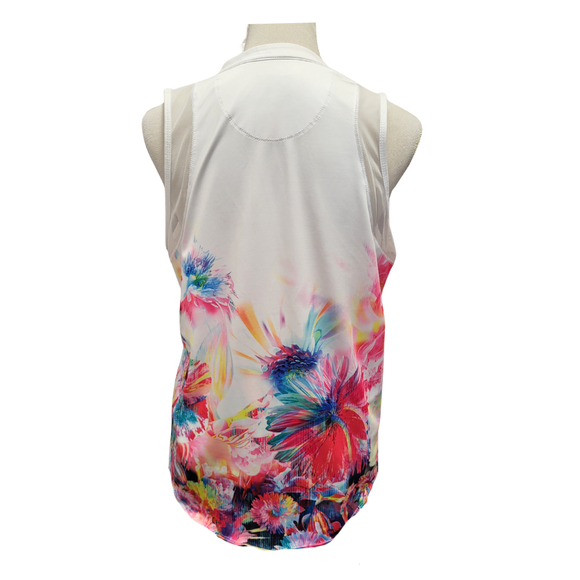 Lucky in Love White Floral Print Sleeveless Tank Size M MSP$68
