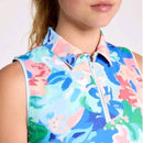 New Walter Hagen Sleeveless Golf Polo - Blue Gouache Floral MSP$55-3