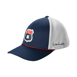 New Black Clover Lucky Route Golf Hat - Navy MSP$40