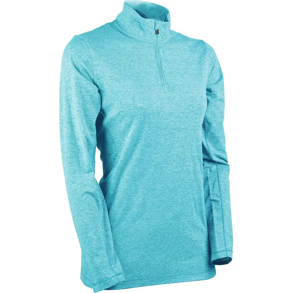 New Sun Mountain Women's 2nd Layer Bahama Heather Quarter Zip Size XL MSP$70