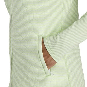 New Footjoy Women's Full-Zip Quilted Green Microstriped Jacket Size XL MSP$165
