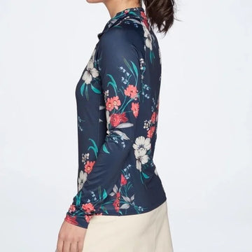 Lady Hagen Navy Floral Long Sleeve Golf Top MSP$70 - 0