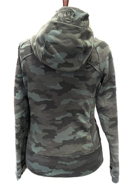 Lululemon Olive Camo Scuba Zip Hoodie Size 10 MSP$118 - 0