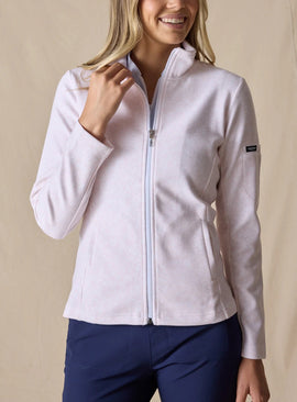 New Straight Dow Swing Golf Jacket - Soft Pink Leaves Size M MSP$115 - 0