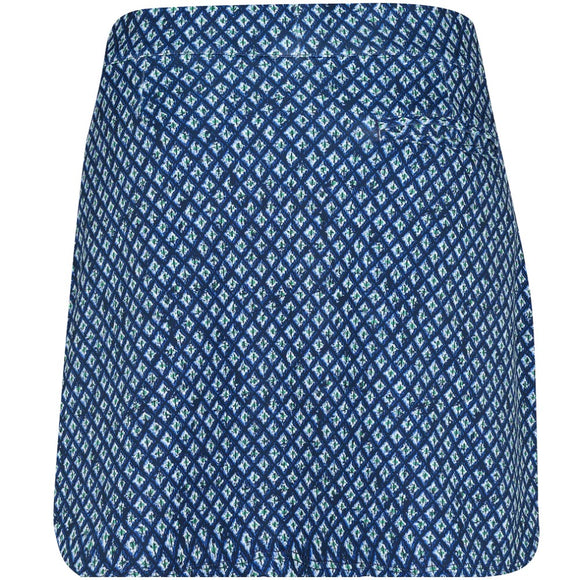 New Peter Millar Crown Sport Ocean Ikat Alice Petal Hem Skort Size L MSP$125