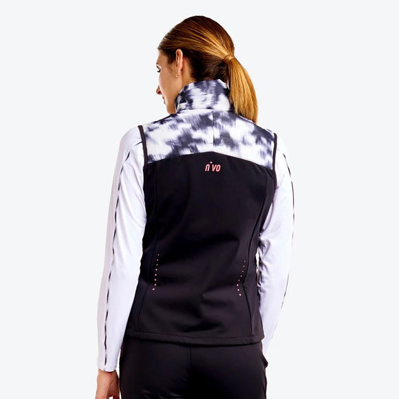 New Women's Nivo Sport Black & White Drew Vest Size M MSP$140