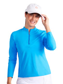 New Kinona Backswing Beauty Longsleeve Golf Top- French Blue MSP$134-1
