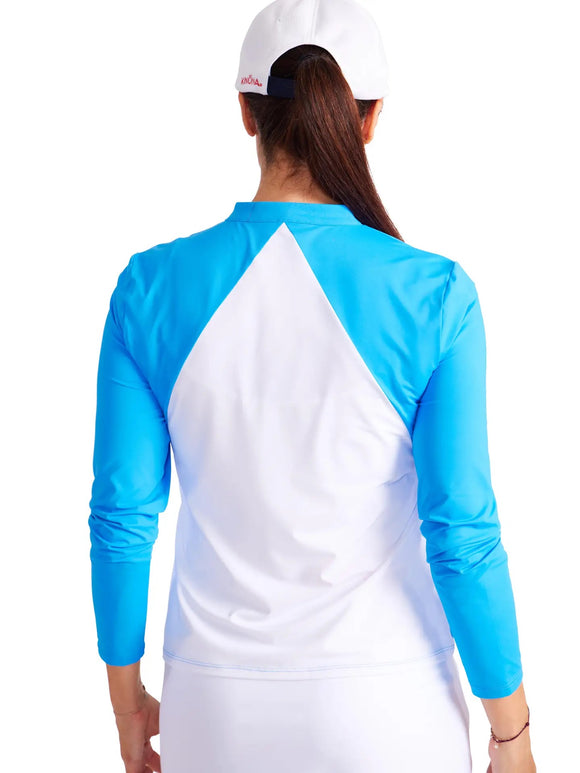New Kinona Backswing Beauty Longsleeve Golf Top- French Blue MSP$134