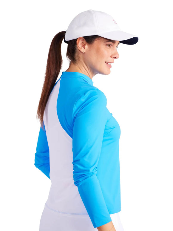 New Kinona Backswing Beauty Longsleeve Golf Top- French Blue MSP$134
