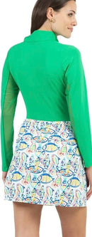 New Ibkul Izzy Print Swing Golf Skort Size M. MSP$98-2