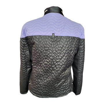 Jamie Sadock Lavender & Black Quilted Full Zip Jacket Size M - 0