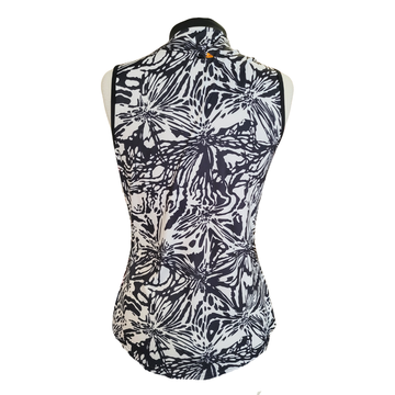 Adidas Women's Black & White Floral Sleeveless Golf Top Size S - 0