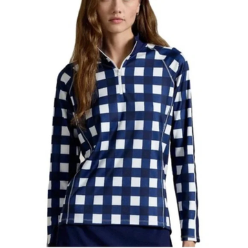 RLX by Ralph Lauren Navy & White Windowpane Pullover Size XXL