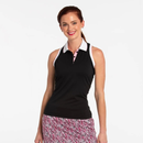 New EP NY Racer Back Polo - Black Multi Size M-1