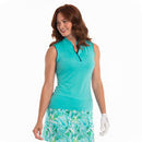 New EP NY Crossover Placket Polo - Aquatic Multi Size M-1