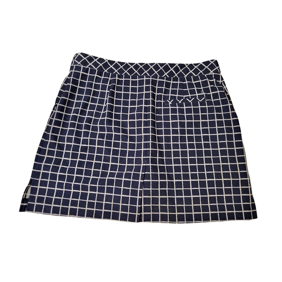Izod Golf Navy & White Windowpane Skort Size 10
