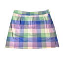 Izod Golf Blue Green Buffalo Check Skort Size 10-2