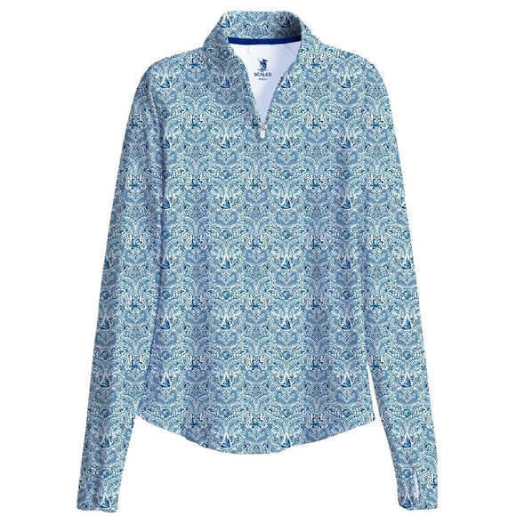 New Scales Navy 12 Knots Long Sleeve Pullover Size S MSP$85