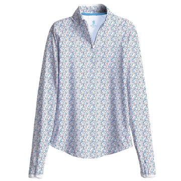 New Scales Gear White Sea Glass Quzrter Zip Pullover Size S MSP$85