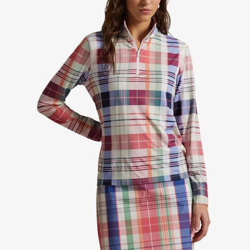 New RLX Women's Plaid Stretch Jersey Golf Pullover MSP$168