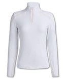 New G/Fore Women's White Silky Tech Nylon 1/4 Zip Base Layer Size S MSP$140-1