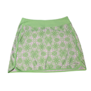 Annika by Cutter & Buck Lime & White Aztec Print Golf Score Size L MSP$100-1