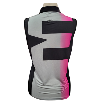 Jamie Sadock Fuchsia Black & Silver Sleeveless Top Size L MSP$89.50 - 0