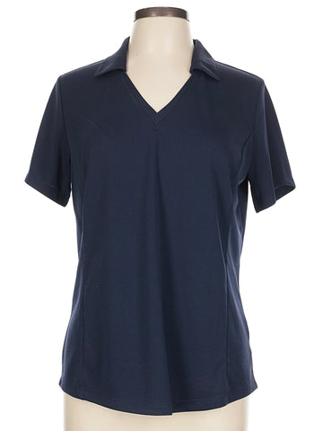 New Lady Hagen Navy V-neck Golf Polo Size L