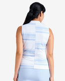 New Nivo Sport Victoria Sleeveless Golf Polo - Gentle Blue Size M MSP$80-2