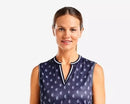 New Nivo Sport Noa II Sleeveless Mock Golf Top - Navy Size M MSP$82-2