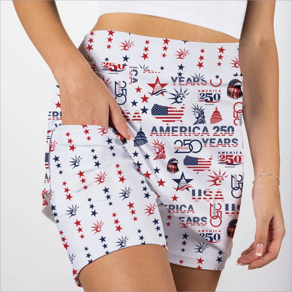 New Skort Obsession USA 250 White Skort