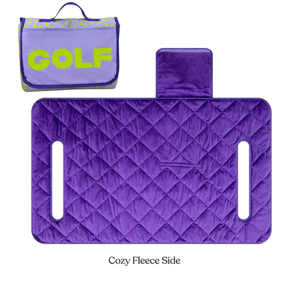 New Birdie Girl Lilac Leopard Reversible Golf Seat Cover