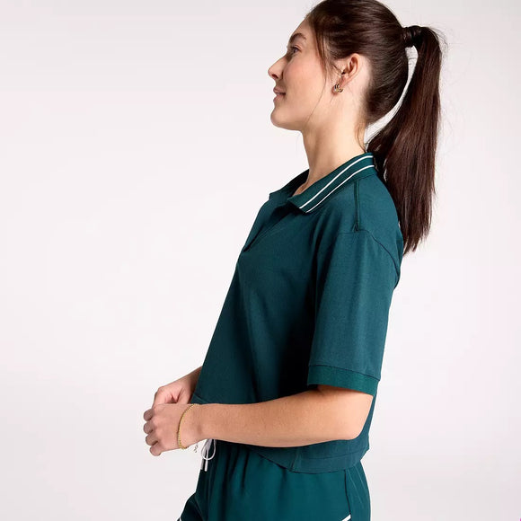 New Calia Women's Seamless Golf Polo - Sea Green MSP$58