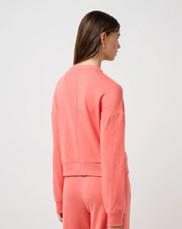 New TravisMathew Women's Cloud Terry Crew - Porcelain Rose Size S - 0