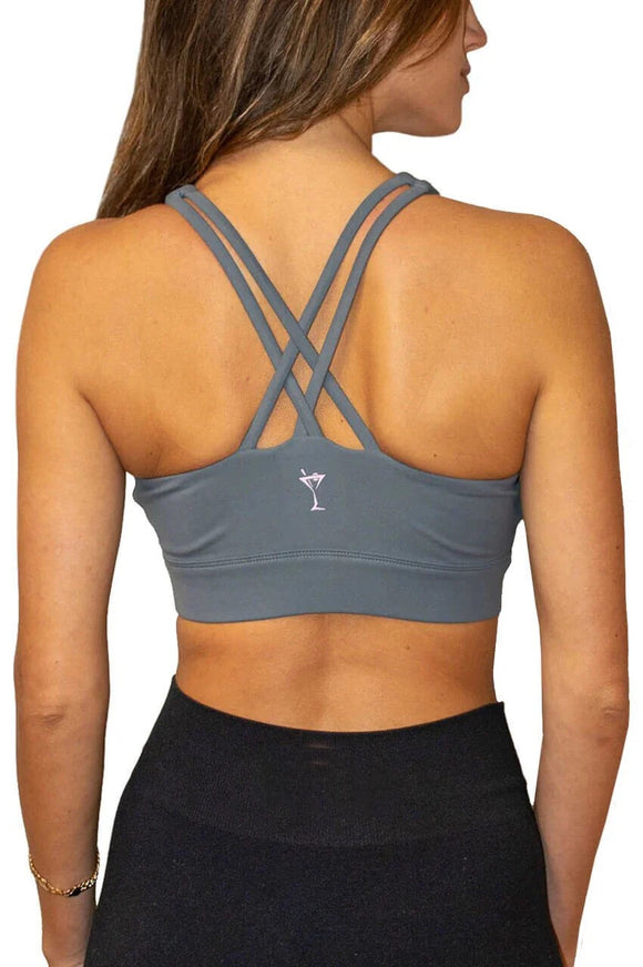 New Golftini Gray Crossover Sports Bra Size XS MSP$48